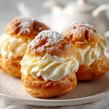 Cream Puffs Recipe: Crispy Baked Golden Shells Recipe Card