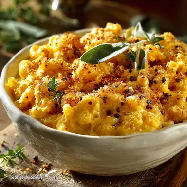 Golden Comfort Creamy Roasted Butternut Squash Mac and Cheese Recipe Recipe Card