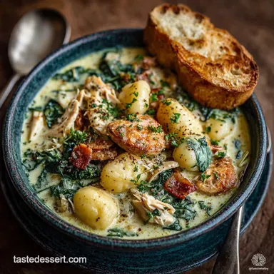 The Ultimate Creamy Chicken Gnocchi Soup Recipe A Proper Hug in a Bowl Recipe Card