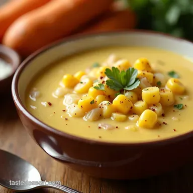 Creamy Potato Corn Chowder Soup A Hug in a Bowl Recipe Card