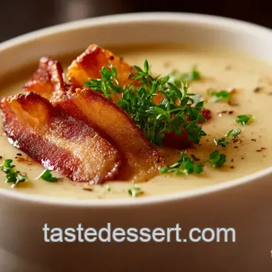 Creamy Dreamy Potato Soup Recipe: Extra Crispy Bacon!