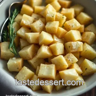 Creamy Garlic Parmesan Roasted Potatoes presentation