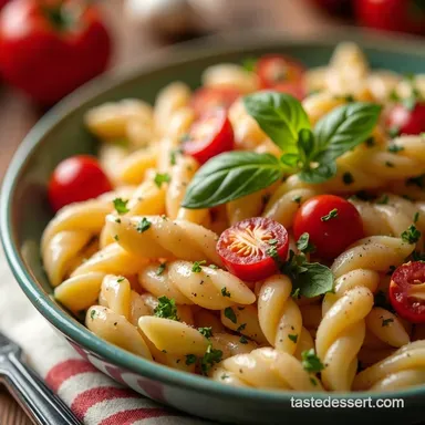 Creamy Italian Pasta Salad Easy Cookout Side Dish Recipe Card