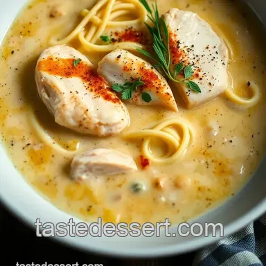 Quick & Easy Creamy Lemon Chicken Noodle Soup: A Family Favorite Recipe Card