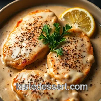 Quick & Comforting Creamy Lemon Pepper Chicken - 20-Minute Recipe Recipe Card