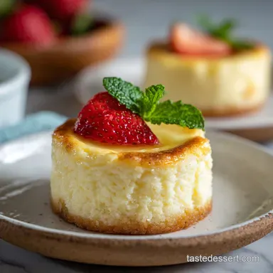 Silky Creamy Mini Vanilla Cheesecakes: Ready in 35 Minutes Recipe Card