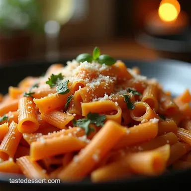Perfect Penne alla Vodka Rich Velvety Sauce in 40 Mins Recipe Card