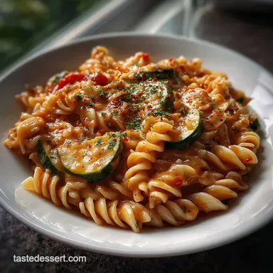 Creamy One Pot Pasta with Zuchini: Velvety Summer Meal Recipe Card