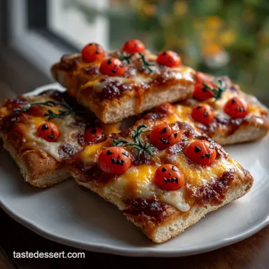Halloween Pizzas Creepy and Delicious Bites: Ultimate Crisp Crust Recipe Card