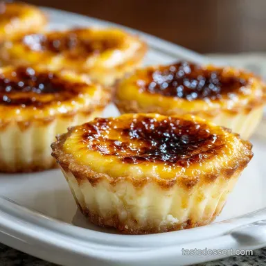 Creme Brulee Cheesecake Cupcakes in 42 Min Recipe Card