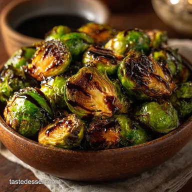Foolproof Crispy Air Fryer Brussels Sprouts with Sweet Balsamic