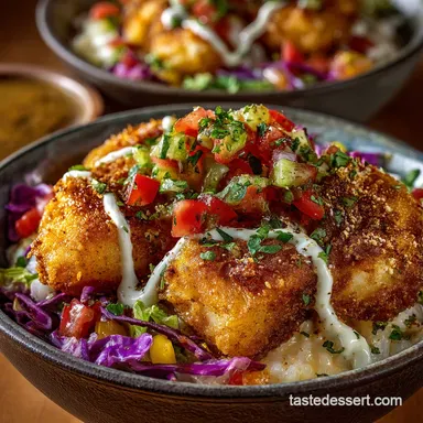 Crispy Air Fryer Fish Taco Bowls Ready in 35 Mins Recipe Card