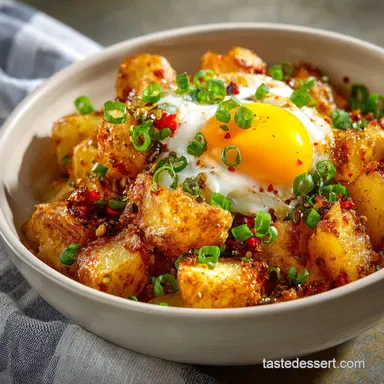 Crockpot Breakfast Potatoes Crispy Edges SetandForget Brunch Hero Recipe Card
