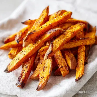 Crispy Sweet Potato Fries for 4 Servings Recipe Card