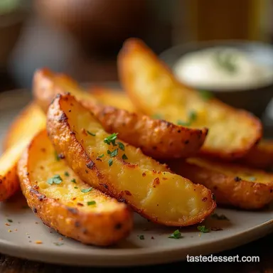 The Best Crispy Oven Baked Potato Wedges Recipe Recipe Card