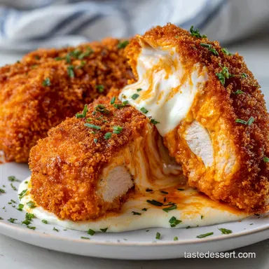 Stuffed Buffalo Chicken Breasts: Ultra-Crispy Creamy Baked Recipe Recipe Card