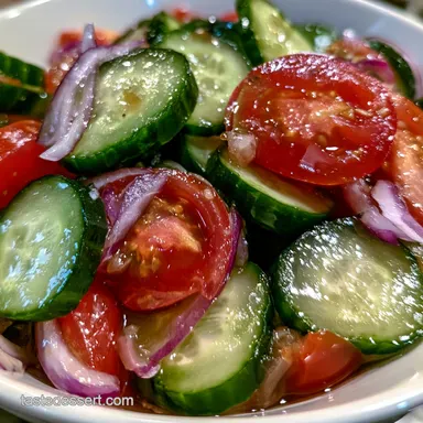 Cucumber Tomato Onion Salad for 4