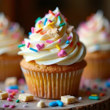 The Ultimate Cupcake Puppy Chow Easy NoBake Funfetti Snack Mix Recipe Card