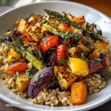 Daniel Fast Recipe with Roasted Vegetables and Brown Rice: Nutrient-Dense Bowl