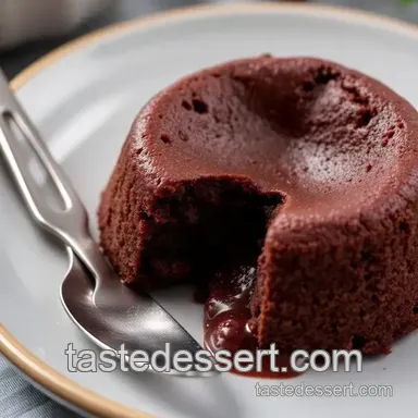 Decadent Chocolate Lava Cake presentation
