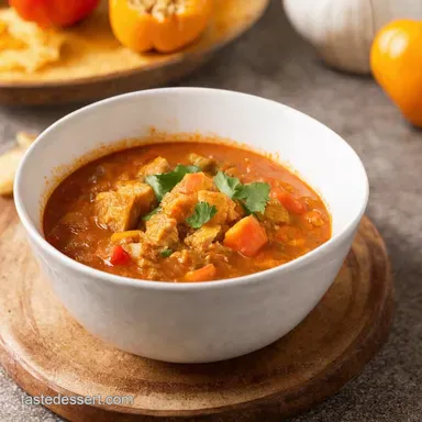 Deconstructed Slow Cooker Stuffed Pepper Soup Easy Comfort Recipe Card