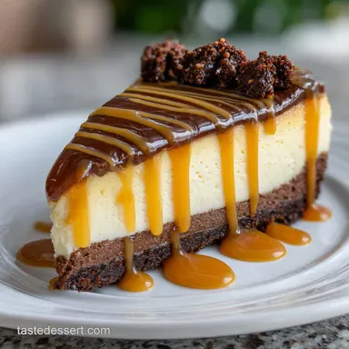Dreamy Caramel Brownie Cheesecake Dessert for Every Occasion: No-Bake Recipe Recipe Card