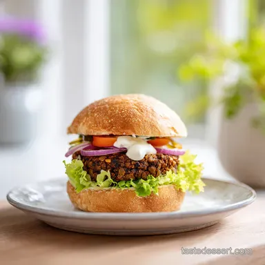 Lentil Burgers: Crispy & Firm in 25 Minutes Recipe Card