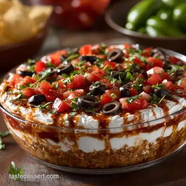 Taco Dip Ultimate Easy Layered Party Dip with Cream Cheese Recipe Card