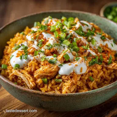 Easy Buffalo Chicken Rice Bowls Macro Friendly Weeknight Dinner Recipe Card