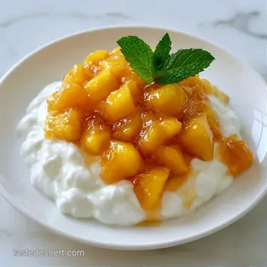 Peach Parfait for 4 Servings Recipe Card