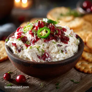 Cranberry Jalapeno Cream Cheese Dip: Easy 15-Minute Holiday Appetizer Recipe Card