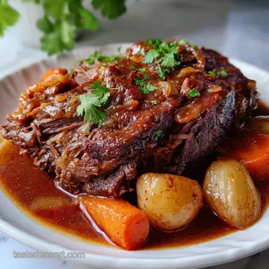 Crock Pot Rump Roast: Fall-Apart Tender Beef Dinner Recipe Card