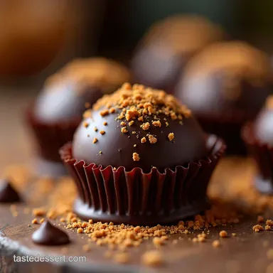 The Oh My Goodness Homemade Dark Chocolate Truffles Recipe Card