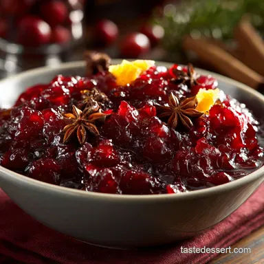 Cranberry Sauce: Easy Homemade Recipe with Orange Star Anise Recipe Card