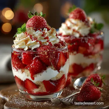 The Wimbledon Winner Luxurious Strawberries and Cream Parfaits Recipe Card