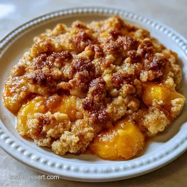 Easy Peach Dessert Recipe in 1 Hour Recipe Card