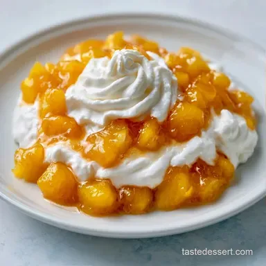 Peaches and Cream for 4 Servings Recipe Card