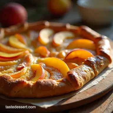 The SunDrenched Peach Galette Easy Rustic Tart Recipe Recipe Card
