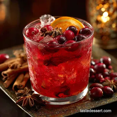 Festive Thanksgiving Punch: 15-Min Prep Spiced Cranberry Mocktail Recipe Card