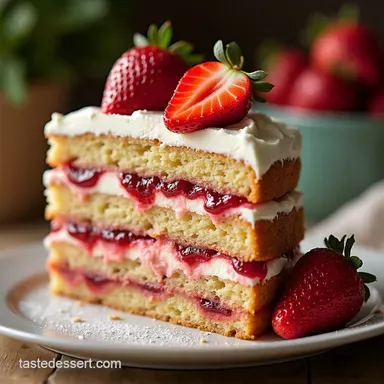 The Best Easy Strawberry Cake From Scratch Recipe Recipe Card