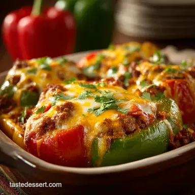 Stuffed Pepper Casserole Recipe The Easiest Cheesy Deconstructed Bake Recipe Card