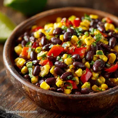 Fiesta Bean Salad: Zesty Black Bean and Corn Salad for BBQ Recipe Card