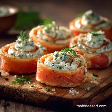 Effortless Smoked Salmon Pinwheels with Dill Cream Cheese Recipe Card