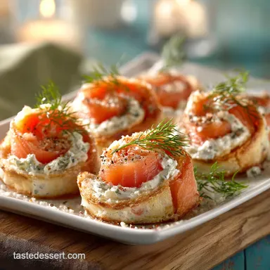 Effortless Smoked Salmon Pinwheels with Cream Cheese Dill Recipe Card