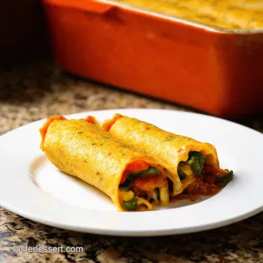 Fiesta Veggie Enchiladas Recipe My Rainbow Veggie Delight Recipe Card