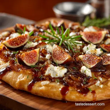 Fig Caramelized Onion and Goat Cheese Pizza: Restaurant-Quality Gourmet Pizza Recipe Card