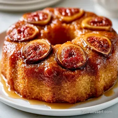 Fig Upside Down Cake with Fresh Figs Recipe Card