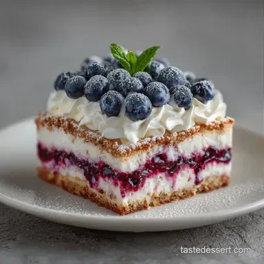 Flag Ice Cream Cake for 16 Servings Recipe Card