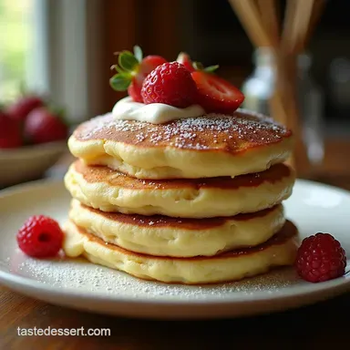 Easy Greek Yogurt Pancakes Recipe Fluffy Thick Tangy Breakfast Recipe Card