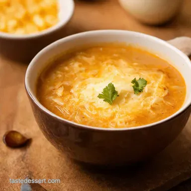 French Onion Soup Cheese Pull My GoTo Bistro Soup Recipe Card